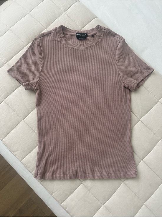 Prana Other - Prana Ribbed Short Sleeve Tee - Mauve Brown